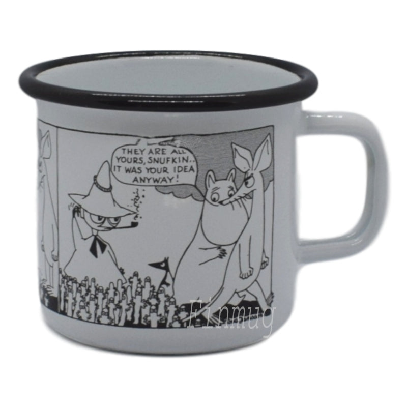 Emalj muminmugg: Moomin's shop tove 100 #6, 3,7dl (2015)