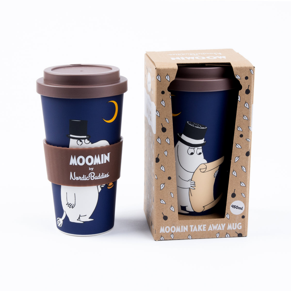 Take-away Moomin mug: Moominpappa by Lamplight, Blue (0.45 L)