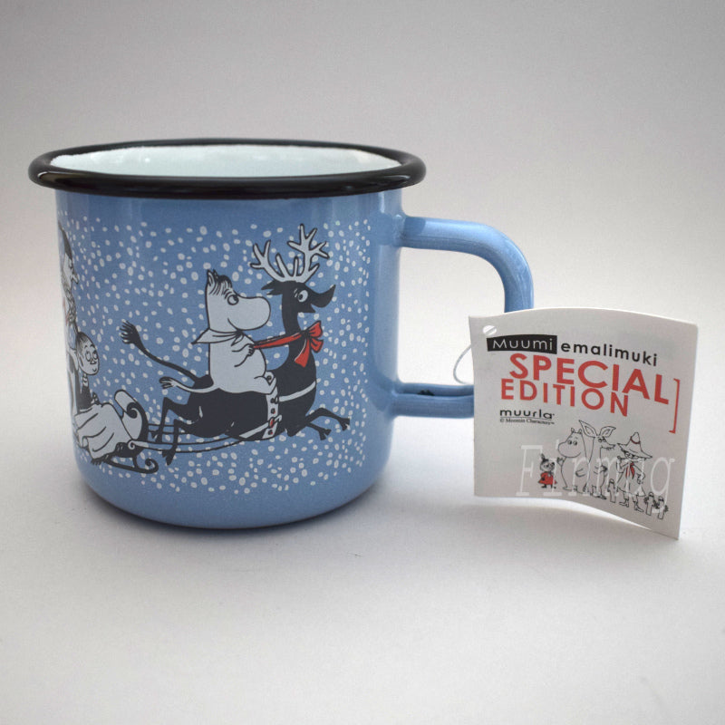 Emalj muminmugg: Vinter "special edition" 3,7dl (2011,2013)